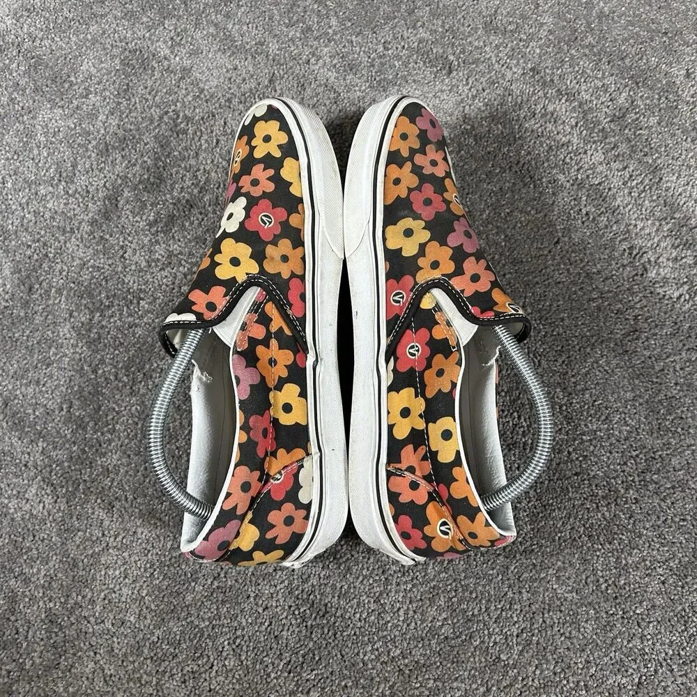 Vans Classic Slip-On Women’s Sz 11.5 Men’s Sz 10 Floral Print Skate Shoes Used